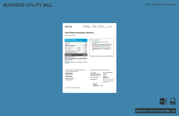 Beispielrechnung für Geschäftskunden von XFINITY in den USA (Vorschau)